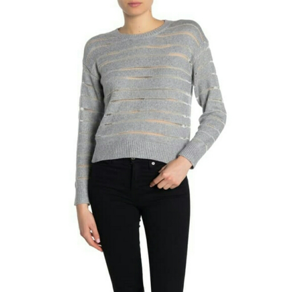 rag & bone Sweaters - NWT rag&bone Grey Penn Crew Neck Striped Sweater